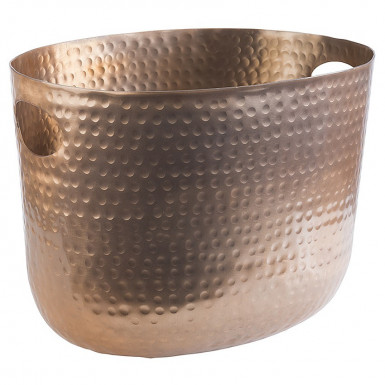 Chladič sekt/víno 30 x 23,5 cm, výška: 23 cm, 7 l kladivkový povrch, hliník, medená optika