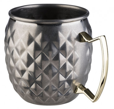 Hrnček MOSCOW MULE Ø9,5cm, výška:10cm, 0,5lt nerez, antik-nerez-look