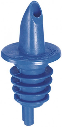 Nálievka/pourer 6 ks plast PVC Ø 3 cm, výška: 7,5 cm (po 2 ks:farba modrá, červená, žltá)