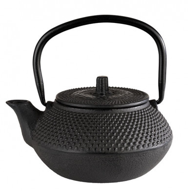 Konvica čaj ASIA so sitkom 12,5x11 cm, výška: 12,5 cm, 0,3 l zliatina, vo vnútri smaltovaná, udržiava čaj po dlhú dobu v teple, žiadna horkosť, farba čierna