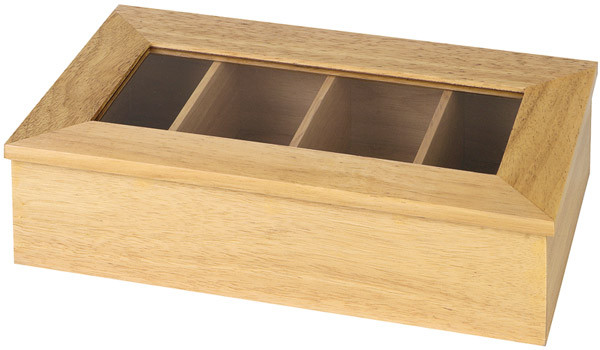 Box TEA 33,5x20cm, výška:9cm drevo, farba hnedá
