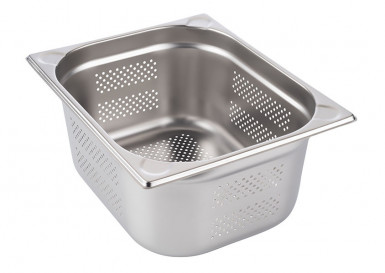Gastronádoba GN 1/2 perforovaná 32,5 x 26,5 cm, hĺbka:20 cm, 12,5 l nerez