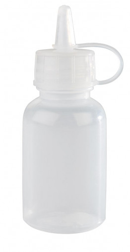 Fľaša-dávkovač-biberon MINI, 4 ks Ø 3 cm, výška: 8,5 cm, 0,03 l polyetylén, priesvitný