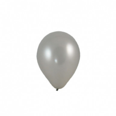 Nafukovací balónik, strieborný, `M` [100 ks]