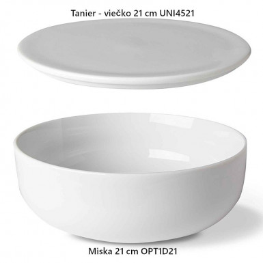 Tanier / viečko OTIMO 21 cm biely