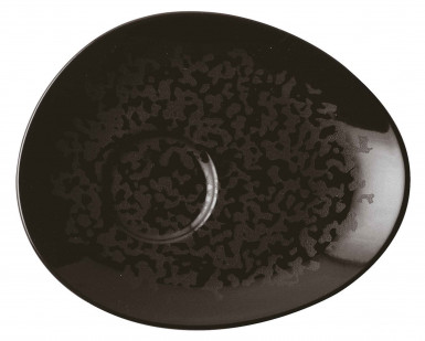 Podšálka oválny 13,5x11 cm Eclipse Night, porcelán