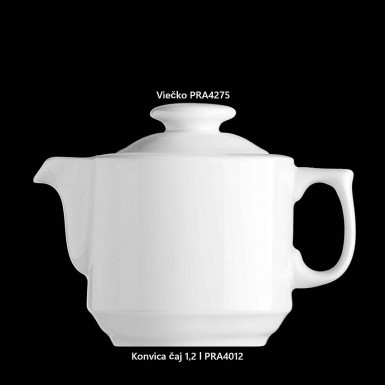 Viečko PRAHA biele ku konvici PRA4175