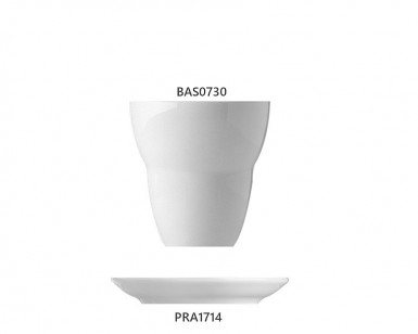 Šálka BASIC 3 cl/10,2 cm bez ušiek, farba biela