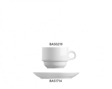 Šálka BASIC 19 cl/7,9 cm, farba biela
