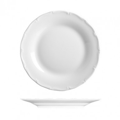 Tanier VERONA 25,1 cm plytký biely