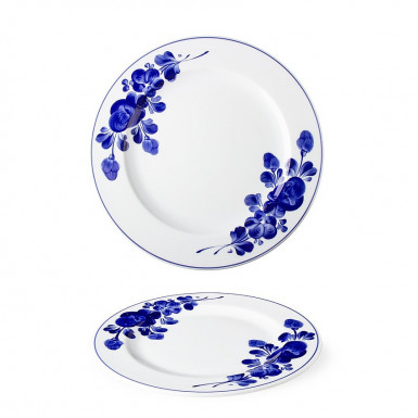 Tanier INDIGO FLORA 24 cm plytký modrý dekor X8852