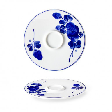 Podšálka INDIGO FLORA 17,3 cm, farba modrá dekor X8852