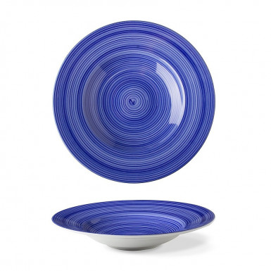 Tanier INDIGO SPIRAL 27,7 cm cestoviny modrý dekor X8849