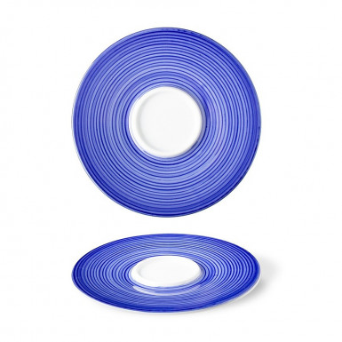 Podšálka INDIGO SPIRAL 17 cm, farba modrá dekor X8849