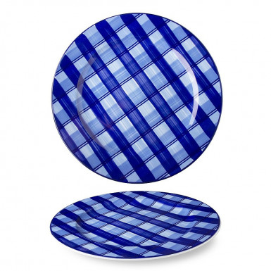 Tanier INDIGO CANVAS 31 cm plytký modrý dekor X8857