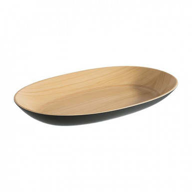 Miska FRIDA 33,5  x 21 cm, výška: 4 cm melamine čierno hnedá