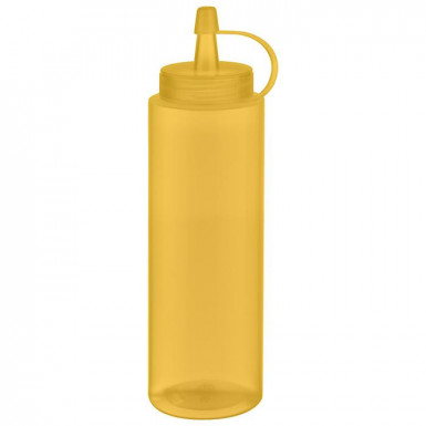 Fľaša na stláčanie 6ks Ø 5cm, výška:18cm, 260 ml, polyethylén, žltá, hrdlo: Ø 3 cm