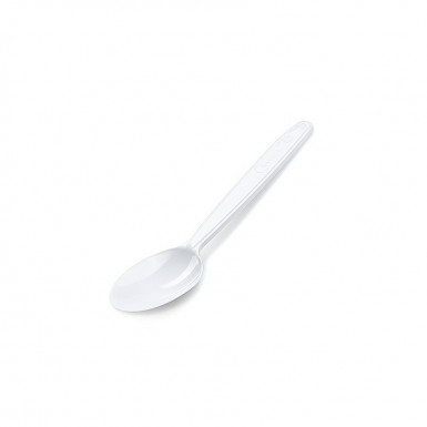Kávová lyžička (PP) opakovane použiteľná biela 13cm [50 ks]