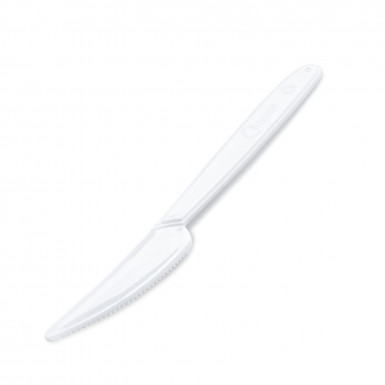 Nôž (PP) znovu použiteľný biely 18,5cm [50 ks]