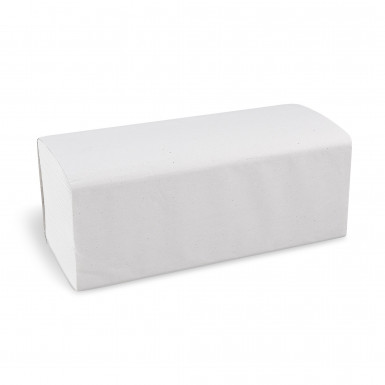 Papierový uterák ZZ skladaný V, 2vrstvý biely 24 x 21 cm [4000 ks]