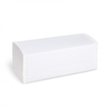 Papierový uterák (FSC Mix) ZZ skladaný V 2vrstvý biely 24 x 21 cm [3000 ks]