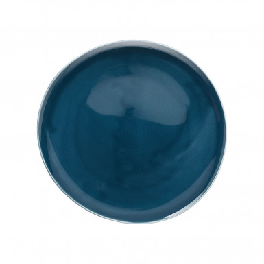 Tanier plytký Junto Ocean Blue 27 cm porcelán modrý, relief zo spodu
