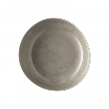 Tanier hlboký Junto Pearl Grey 25 cm porcelán perleťovo sivý, relief zo spodu