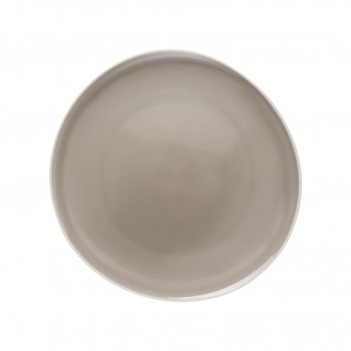 Tanier plytký Junto Pearl Grey 27 cm porcelán perleťovo sivý, relief zo spodu