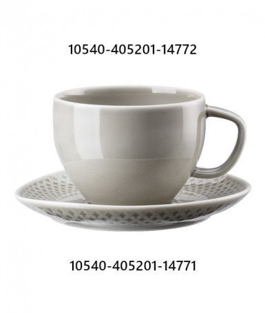 Šálka kombi Junto Pearl Grey 0,28 l porcelán perleťovo sivý