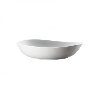 Tanier hlboký Junto biely 25 cm porcelán biely, relief zo spodu