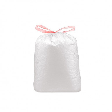 Vrece na odpadky (LDPE) ECONOMY zaťahovacie biele 70 x 100 cm 120L [10 ks]
