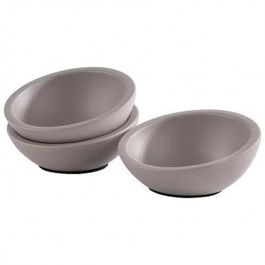 Miska ELEMENT set 3 ks, Ø 10 cm, výška: 4,5 cm, 0,05 l, betón farba šedá