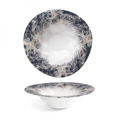 Tanier FLAMENCO ASTRO 27 cm cestoviny, relief farba biela