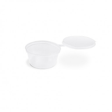 Dressingová miska (PP)  s viečkom priehľadná Ø50mm 30ml [100 ks]