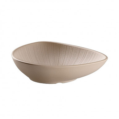 Miska NERO 23  x 18 cm, výška: 5 cm, 0,6 l melamin, farba béžová