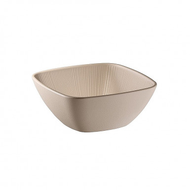 Miska NERO 19,5  x 19,5 cm, výška: 8 cm, 1,5 l melamin, farba béžová