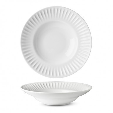 Tanier RIBBY 26 cm hlboký biely