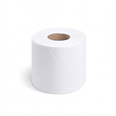 Toaletný papier (FSC Mix) 3vrstvý biely Ø10,5cm 17m 150 útržkov [24 ks]