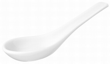 Lyžica dip 13 cm biela