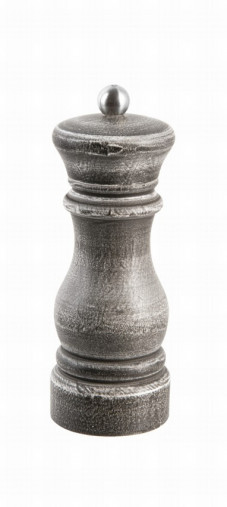 Mlynček na soľ 16 cm drevo čierny vintage