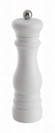 Mlynček na korenie 20,5 cm drevo biely matný