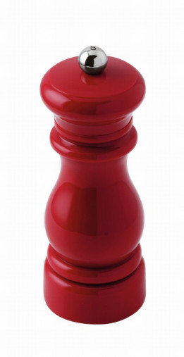 Mlynček na soľ 16 cm akryl lesklý červený