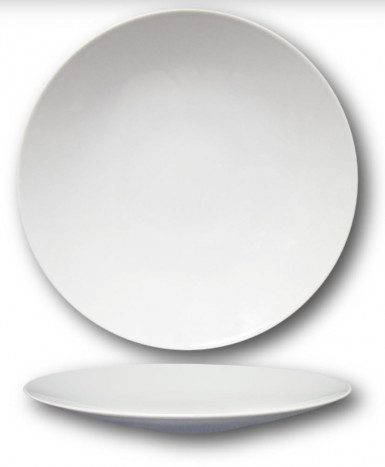 Tanier NAPOLI plytký coupe 32 / 4,7 cm biely