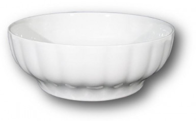 Miska NAPOLI s reliéfom 23 / 8,7 cm biela