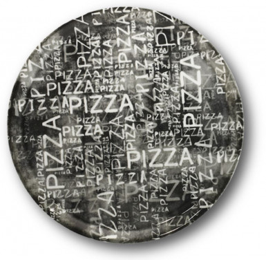 Tanier NAPOLI BLACK & WHITE DECOR pizza 33 / 1,8 cm farebný