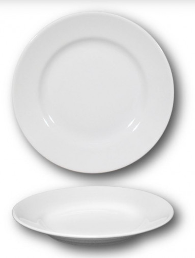 Tanier TIVOLI plytký 23,5 / 3 cm biely