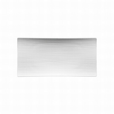 Podnos štvorhranný hladký Mesh 26 x 13 cm biely