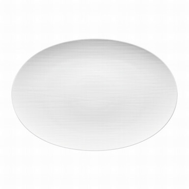 Podnos oválny Mesh 42 cm biely