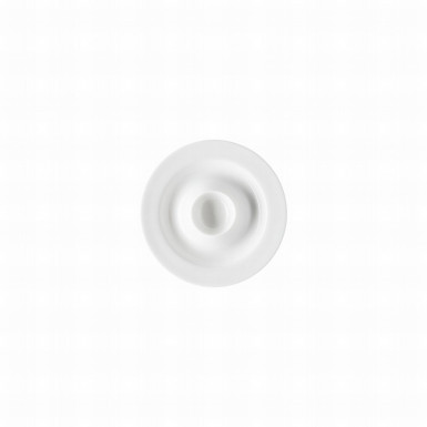 Kalich na vajce s podšálkou Jade 12,9 cm Bone China biely