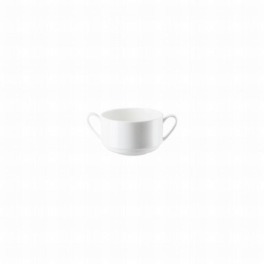 Šálka polievka Jade 9 cm Bone China biela
